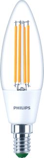 PHILIPS LED-LAMP KAARS E14 2W 485LM 3000K CRI80 HELDER WIT IP20 DXL 35X125MM 