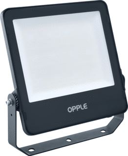 OPPLE FLOODLIGHT LED 150W 18000LM 3000K CRI80 IP66 IK07 >80GRADEN OPBOUW ZWENKBAAR BEH. ZWART LXHXD 350X288X45MM