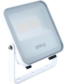 OPPLE FLOODLIGHT LED 10W 1100LM 3000K CRI80 IP66 IK07 >80GRADEN OPBOUW ZWENKBAAR BEH. WIT LXHXD 122X95X26MM