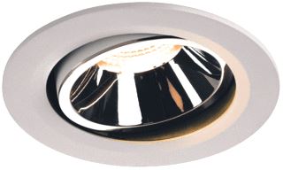 SLV NUMINOS MOVE DL L INDOOR LED PLAFONDINBOUWLAMP WIT/CHROOM 2700 K 55° DRAAI-EN ZWENKBAAR 
