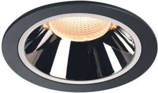 SLV NUMINOS DL XL INDOOR LED PLAFONDINBOUWLAMP ZWART/CHROOM 2700 K 20° 