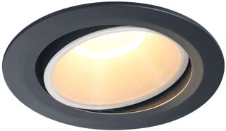 SLV NUMINOS MOVE DL XL INDOOR LED PLAFONDINBOUWLAMP ZWART/WIT 3000 K 20° DRAAI-EN ZWENKBAAR 