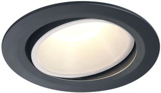 SLV NUMINOS MOVE DL XL INDOOR LED PLAFONDINBOUWLAMP ZWART/WIT 4000 K 20° DRAAI-EN ZWENKBAAR 