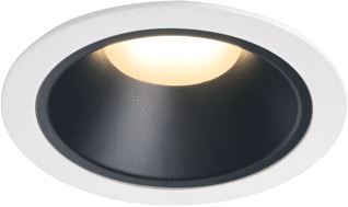 SLV NUMINOS DL XL INDOOR LED PLAFONDINBOUWLAMP WIT/ZWART 3000 K 20° 
