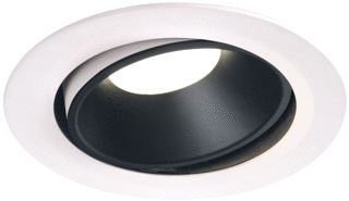 SLV NUMINOS MOVE DL XL INDOOR LED PLAFONDINBOUWLAMP WIT/ZWART 4000 K 20° DRAAI-EN ZWENKBAAR 