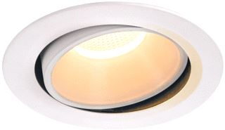 SLV NUMINOS MOVE DL XL INDOOR LED PLAFONDINBOUWLAMP WIT/WIT 2700 K 20° DRAAI-EN ZWENKBAAR 