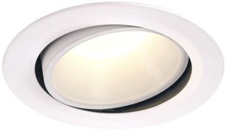 SLV NUMINOS MOVE DL XL INDOOR LED PLAFONDINBOUWLAMP WIT/WIT 4000 K 20° DRAAI-EN ZWENKBAAR 