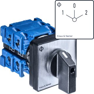 KRAUS & NAIMER OMSCHAKELAAR 20A 1 POLIG HAND-0-AUTO FRONTINBOUW 4 GATS IP66