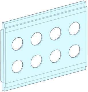 SCHNEIDER ELECTRIC GRONDPLAAT 8 GATEN DIAM 22MM IP55 