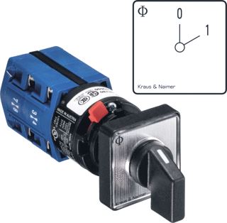 KRAUS & NAIMER AAN/UIT SCHAKELAAR 10A 1 POLIG 60° 0-1 FRONTINBOUW CENTRAAL IP66