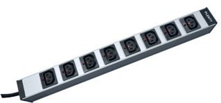 RATIO ENERGIEDISTRIBUTIEPANEL PDU 1X16A 8XC13 OUTLET LOCK 3M SCHUKO NETSNOER 