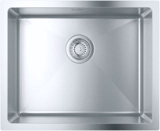 GROHE RECHTHOEKIGE ENKELE SPOELBAK BLADMONTAGE OP-/ONDERBOUW AFVOERPLUG VUILAFSTOTEND RVS 304 HXBXD 200X550X450MM 