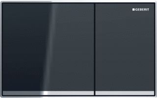 GEBERIT SIGMA60 BEDIENINGSPLAAT MECHANISCH TWEEKNOPS GLAS HXBXL 132X214X0MM LAVA SPIEGELEND GL.CHROOM 