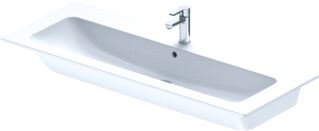 DURAVIT ME BY STARCK MEUBELWASTAFEL MET 1 KRAANGAT MET OVERLOOP 123X49CM MET WG MAT WIT 