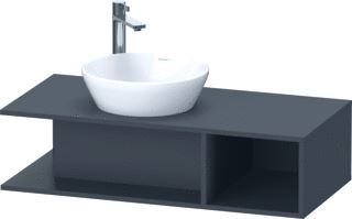 DURAVIT D-NEO WASTAFELONDERBOUWKAST MET 1 OPEN VAK ZIJDELINGS RECHTS 100X48X26CM GRAFIET MAT