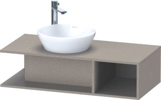 DURAVIT D-NEO WASTAFELONDERBOUWKAST MET 1 OPEN VAK ZIJDELINGS RECHTS 100X48X26CM LINNEN MAT