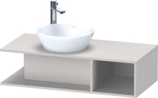 DURAVIT D-NEO WASTAFELONDERBOUWKAST MET 1 OPEN VAK ZIJDELINGS RECHTS 100X48X26CM TAUPE MAT