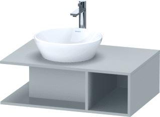 DURAVIT D-NEO WASTAFELONDERBOUWKAST MET 1 OPEN VAK ZIJDELINGS RECHTS 80X55X26CM BETONGRIJS MAT