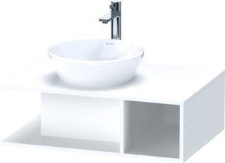 DURAVIT D-NEO WASTAFELONDERBOUWKAST MET 1 OPEN VAK ZIJDELINGS RECHTS 80X55X26CM WIT HOOGGLANS