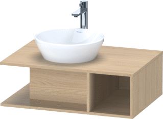 DURAVIT D-NEO WASTAFELONDERBOUWKAST MET 1 OPEN VAK ZIJDELINGS RECHTS 80X55X26CM NATUUR EIKEN MAT