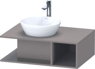 DURAVIT D-NEO WASTAFELONDERBOUWKAST MET 1 OPEN VAK ZIJDELINGS RECHTS 80X55X26CM BASALT MAT