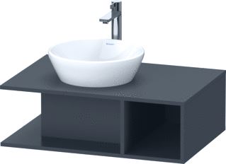 DURAVIT D-NEO WASTAFELONDERBOUWKAST MET 1 OPEN VAK ZIJDELINGS RECHTS 80X55X26CM GRAFIET MAT