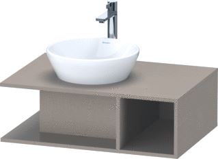 DURAVIT D-NEO WASTAFELONDERBOUWKAST MET 1 OPEN VAK ZIJDELINGS RECHTS 80X55X26CM LINNEN MAT