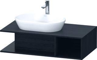 DURAVIT D-NEO WASTAFELONDERBOUWKAST MET 1 OPEN VAK ZIJDELINGS RECHTS 100X55X26CM EIKEN ZWART MAT