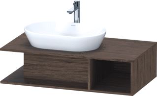 DURAVIT D-NEO WASTAFELONDERBOUWKAST MET 1 OPEN VAK ZIJDELINGS RECHTS 100X55X26CM NOTEN DONKER MAT