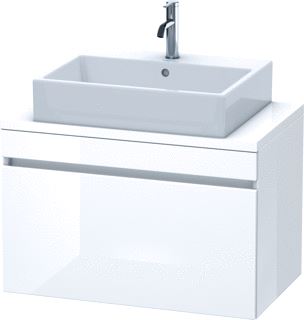 DURAVIT DURASTYLE CONSOLE WASTAFELMEUBEL 800X478 MM KLEUR FRONT: WIT MAT KLEUR CORPUS: BASALT MAT AANTAL LADEN: 1