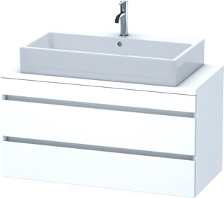 DURAVIT DURASTYLE CONSOLE WASTAFELMEUBEL 1000X478 MM KLEUR FRONT: WIT MAT KLEUR CORPUS: WIT MAT AANTAL SCHUIFLADES: 2 SIFONUITSPARING