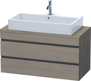 DURAVIT DURASTYLE CONSOLE WASTAFELMEUBEL 1000X478 MM KLEUR FRONT: EIKEN TERRA MAT KLEUR CORPUS: EIKEN TERRA MAT AANTAL SCHUIFLADES: 2 SIFONUITSPARING 