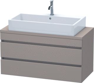 DURAVIT DURASTYLE CONSOLE WASTAFELMEUBEL 1000X478 MM KLEUR FRONT: BASALT MAT KLEUR CORPUS: BASALT MAT AANTAL SCHUIFLADES: 2 SIFONUITSPARING 