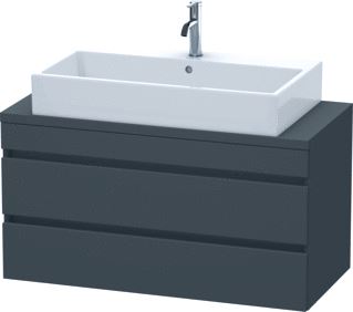 DURAVIT DURASTYLE CONSOLE WASTAFELMEUBEL 1000X478 MM KLEUR FRONT: GRAFIET MAT KLEUR CORPUS: GRAFIET MAT AANTAL SCHUIFLADES: 2 SIFONUITSPARING 