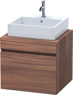 DURAVIT DURASTYLE CONSOLE WASTAFELMEUBEL 600X548 MM KLEUR FRONT: NOTEN MAT KLEUR CORPUS: NOTEN MAT AANTAL LADEN: 1 