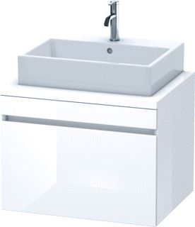 DURAVIT DURASTYLE CONSOLE WASTAFELMEUBEL 700X548 MM KLEUR FRONT: BETONGRIJS MAT KLEUR CORPUS: WIT MAT AANTAL LADEN: 1