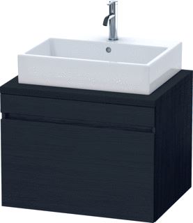 DURAVIT DURASTYLE CONSOLE WASTAFELMEUBEL 700X548 MM KLEUR FRONT: EIKEN ZWART MAT KLEUR CORPUS: EIKEN ZWART MAT AANTAL LADEN: 1