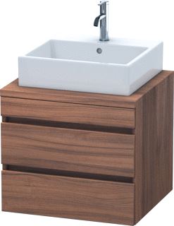 DURAVIT DURASTYLE CONSOLE WASTAFELMEUBEL 600X548 MM KLEUR FRONT: NOTEN MAT KLEUR CORPUS: NOTEN MAT AANTAL SCHUIFLADES: 2 SIFONUITSPARING 