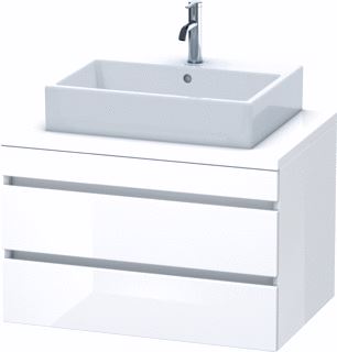 DURAVIT DURASTYLE CONSOLE WASTAFELMEUBEL 800X548 MM KLEUR FRONT: GRAFIET MAT KLEUR CORPUS: BASALT MAT AANTAL SCHUIFLADES: 2 SIFONUITSPARING