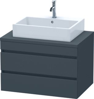 DURAVIT DURASTYLE CONSOLE WASTAFELMEUBEL 800X548 MM KLEUR FRONT: GRAFIET MAT KLEUR CORPUS: GRAFIET MAT AANTAL SCHUIFLADES: 2 SIFONUITSPARING