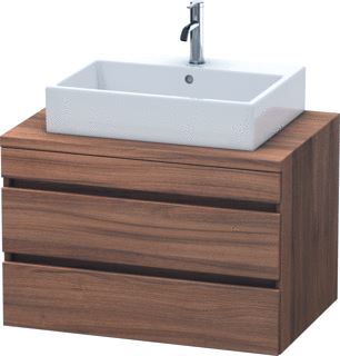 DURAVIT DURASTYLE CONSOLE WASTAFELMEUBEL 800X548 MM KLEUR FRONT: NOTEN MAT KLEUR CORPUS: NOTEN MAT AANTAL SCHUIFLADES: 2 SIFONUITSPARING