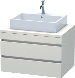 DURAVIT DURASTYLE CONSOLE WASTAFELMEUBEL 800X548 MM KLEUR FRONT: TAUPE MAT KLEUR CORPUS: TAUPE MAT AANTAL SCHUIFLADES: 2 SIFONUITSPARING