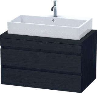 DURAVIT DURASTYLE CONSOLE WASTAFELMEUBEL 900X548 MM KLEUR FRONT: EIKEN ZWART MAT KLEUR CORPUS: EIKEN ZWART MAT AANTAL SCHUIFLADES: 2 SIFONUITSPARING 