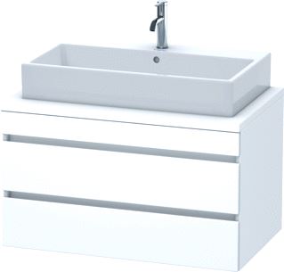 DURAVIT DURASTYLE CONSOLE WASTAFELMEUBEL 900X548 MM KLEUR FRONT: WIT MAT KLEUR CORPUS: WIT MAT AANTAL SCHUIFLADES: 2 SIFONUITSPARING 