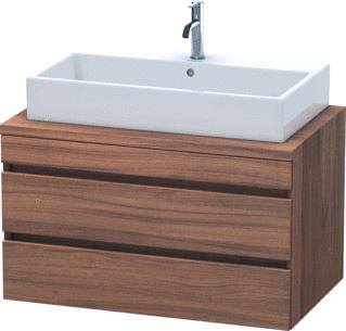 DURAVIT DURASTYLE CONSOLE WASTAFELMEUBEL 900X548 MM KLEUR FRONT: NOTEN MAT KLEUR CORPUS: NOTEN MAT AANTAL SCHUIFLADES: 2 SIFONUITSPARING