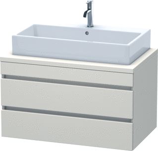 DURAVIT DURASTYLE CONSOLE WASTAFELMEUBEL 900X548 MM KLEUR FRONT: TAUPE MAT KLEUR CORPUS: TAUPE MAT AANTAL SCHUIFLADES: 2 SIFONUITSPARING