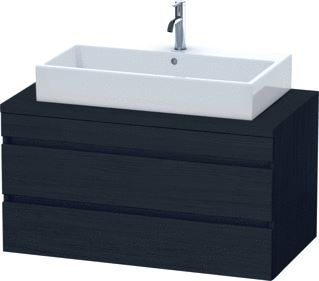 DURAVIT DURASTYLE CONSOLE WASTAFELMEUBEL 1000X548 MM KLEUR FRONT: EIKEN ZWART MAT KLEUR CORPUS: EIKEN ZWART MAT AANTAL SCHUIFLADES: 2 SIFONUITSPARING