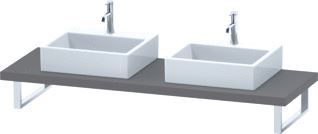 DURAVIT DURASTYLE CONSOLE 45X800X550 MM BASALT MAT AANTAL UITSPARINGEN: 2 