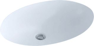 VILLEROY & BOCH EVANA KERAMISCHE WASTAFEL 610X415MM OVAAL ONDERBOUW GECOAT WIT 