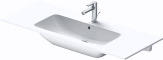 DURAVIT ME BY STARCK WASTAFEL 1230 MM WIT ZIJDEMAT KRAANVLAK ZONDER KRAANGAT OVERLOOP WONDERGLISS 